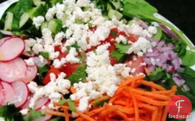 Ensalada de espinacas con vinagreta de Cilantro y Lima