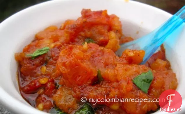 SALSA COLOMBIANA DE TOMATE Y CEBOLLA (HOGAO)