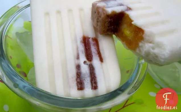 Paletas de Coco con Bocadillo (Paletas de Pasta de Coco y Guayaba)