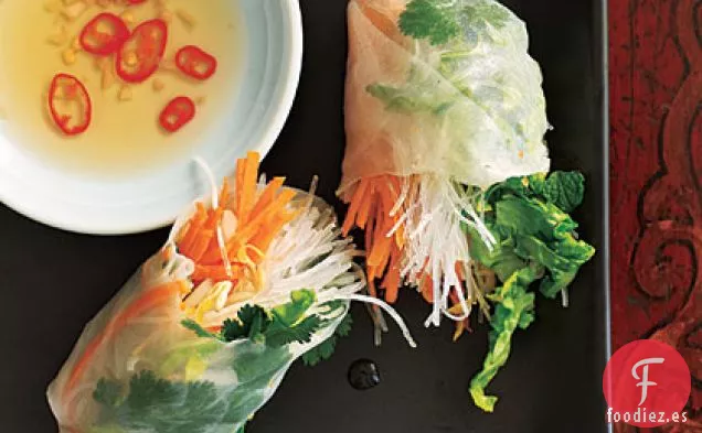 Rollos de Verduras de Estilo Asiático