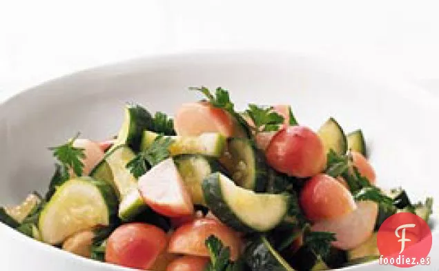 Ensalada de Pepino y Rábano en Salmuera