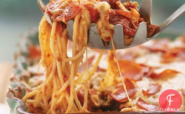 Cazuela de Espaguetis para Pizza