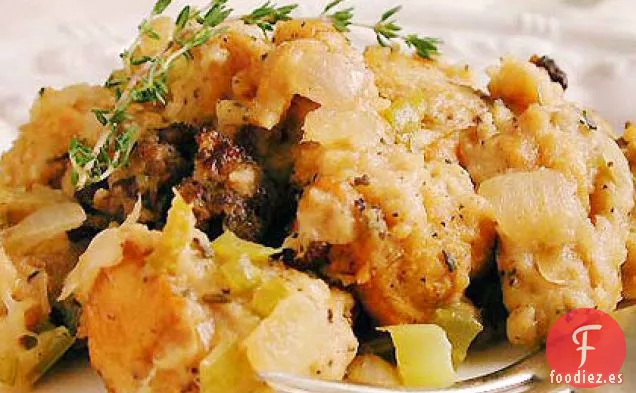 Relleno de Salchichas de Nueva Inglaterra con Castañas