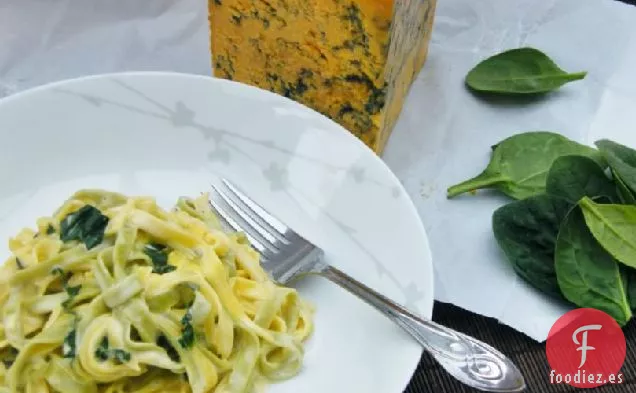 Fettuccine con Shropshire Azul Cremoso y Espinacas