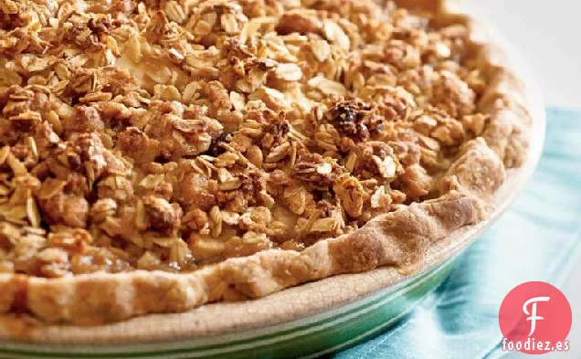 Pastel de Jengibre de Arándano y Pera con Streusel de Avena