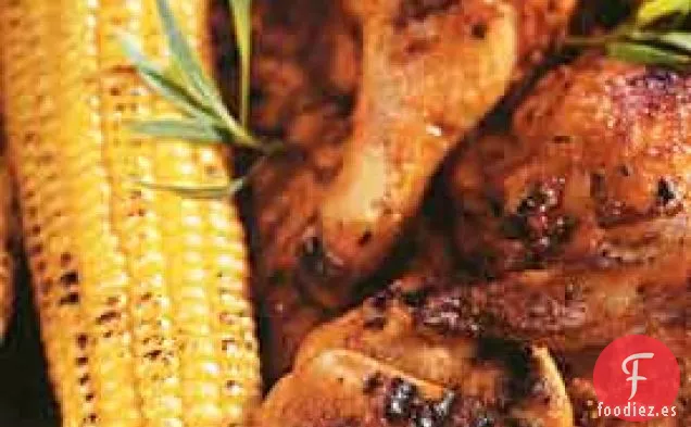 Maíz a la Parrilla con Mantequilla de Ajo Asado