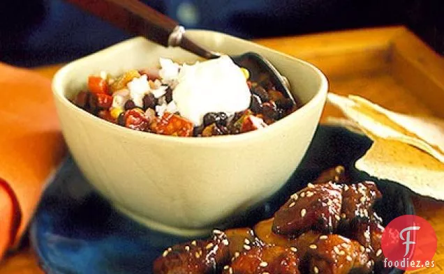 Chile de Chorizo y Frijoles Negros