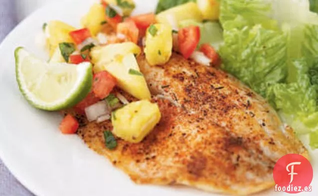 Tilapia Picante con Condimento de Piña y Pimienta
