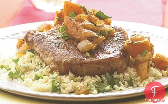 Chuletas de Cerdo con Especias y Calabaza