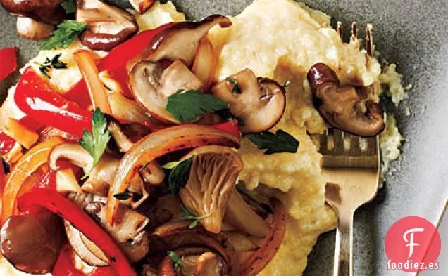 Polenta de Queso Azul con Verduras