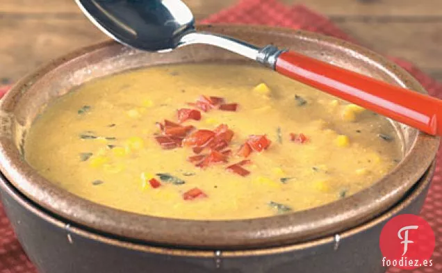 Sopa de Maíz y Pimienta Asada