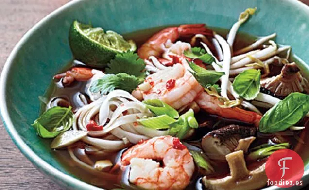 Sopa Picante de Fideos de Camarones