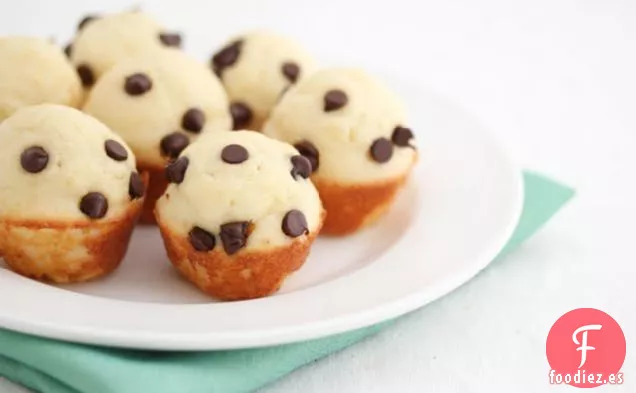Mini muffins de panqueques con chispas de chocolate