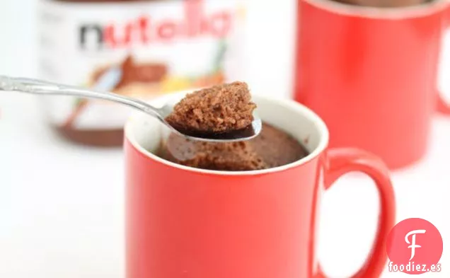 Pastel de Taza de Nutella Pura