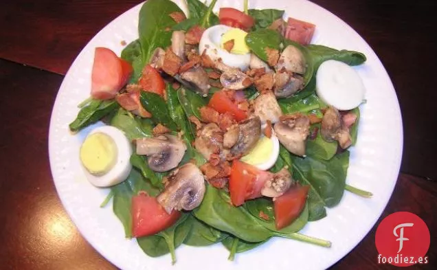 Ensalada de Espinacas con Aderezo de Tocino y Miel