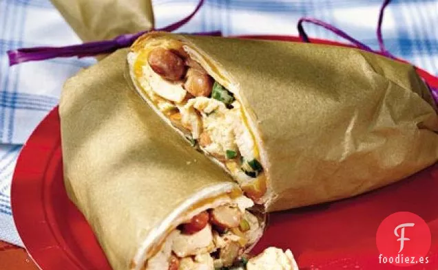 Envolturas de Ensalada de Pollo y Frijoles