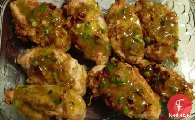 Vigilantes de Peso de Pollo con Miel y Mostaza con Costra