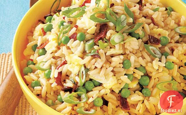 Arroz Frito con Guisantes Dulces