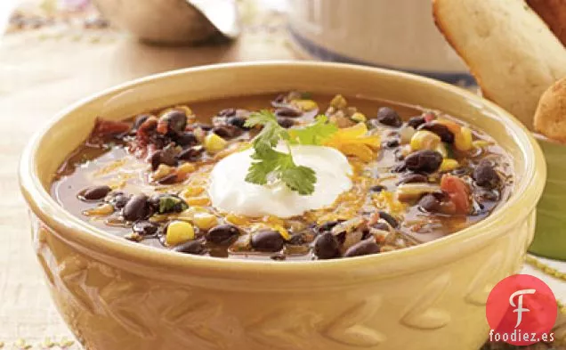 Chile Picante de Frijoles Negros de Una Olla