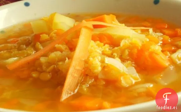 Sopa de Zanahoria y Lentejas