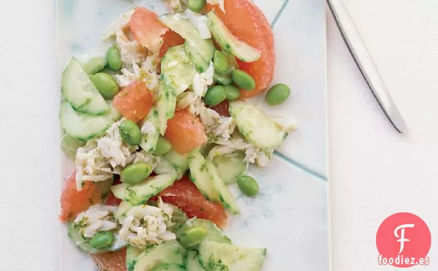 Ensalada de Cangrejo con Pepino y Pomelo