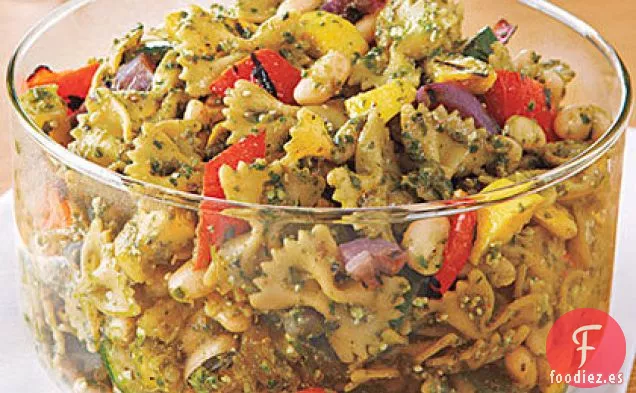 Ensalada de Pasta con Pesto de Verduras a la Parrilla