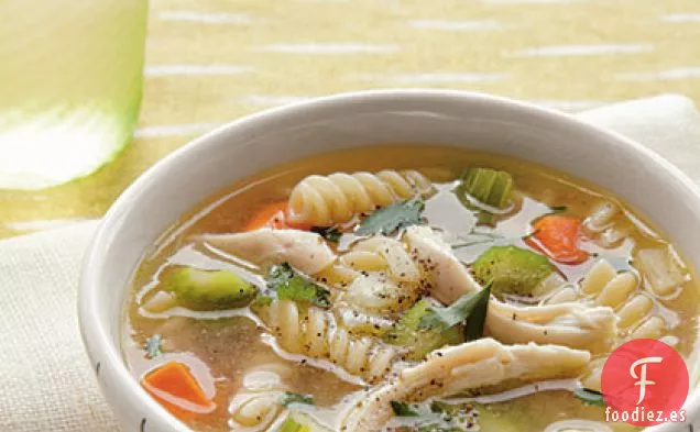 Sopa Rápida de Fideos de Pollo