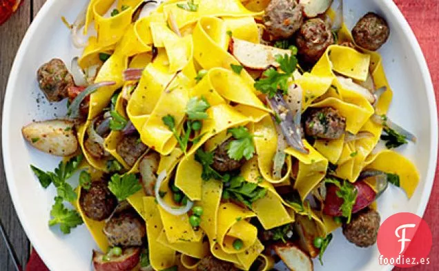 Pappardelle de Verduras Asadas y Mini Albóndigas