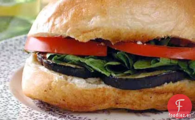 Sándwiches Calientes de Berenjena y Queso de Cabra