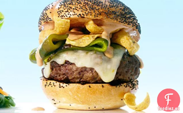 Hamburguesas de Frito y Chile Verde de Nuevo México