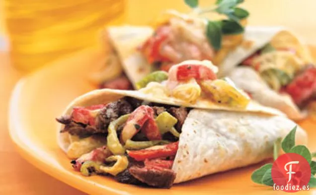 Burritos de Ternera Rio Grande con Pimientos Asados