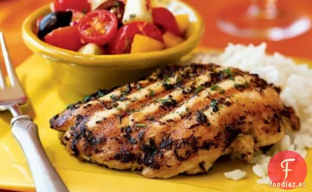 Paillards de Pollo Frotados con Limón y Orégano