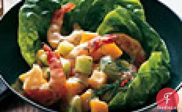 Ensalada de Camarones, Pepino y Mango