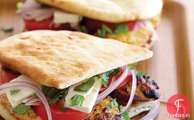 Sándwiches de Pollo Tandoori Naan