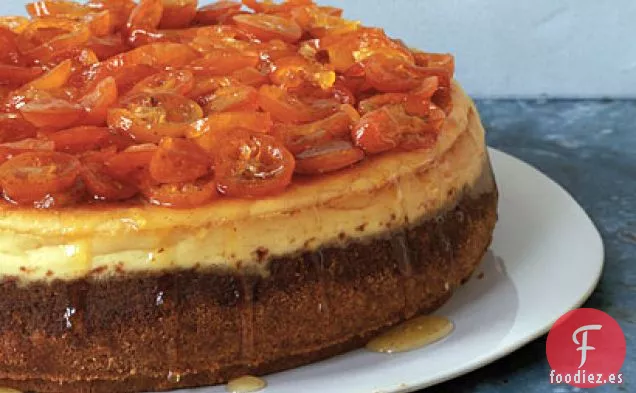 Tarta de Queso de Naranja con Kumquats Confitados