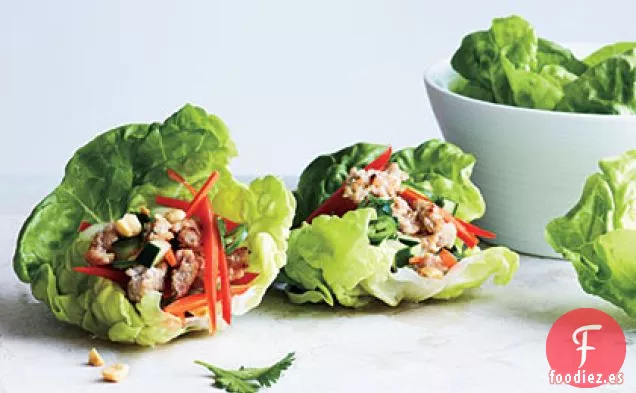 Tazas de Lechuga de Cerdo Picantes
