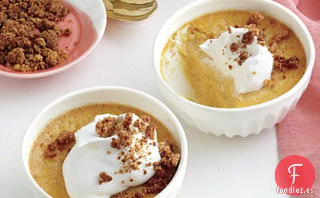 Flanes de Calabaza de Azúcar con Crumble de Graham