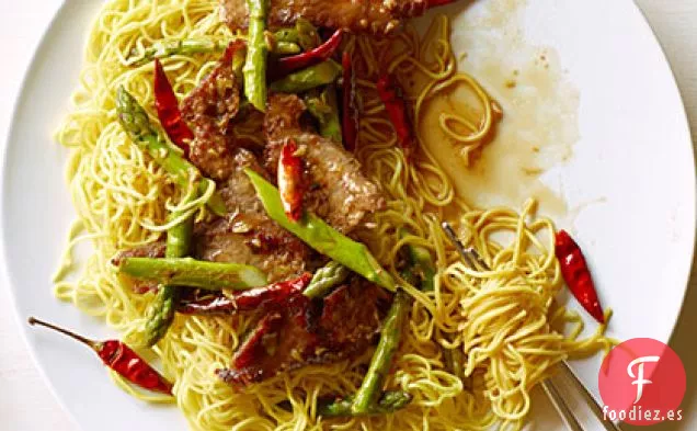 Filete de Sichuan y Espárragos