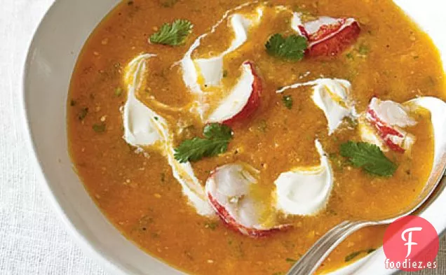Gazpacho de Tomate con Langosta