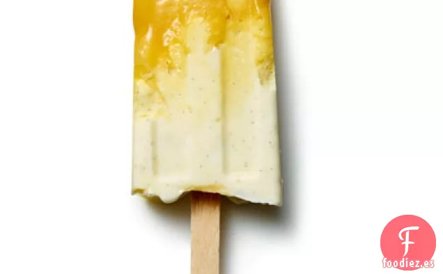 Paletas de Yogur de Naranja y Vainilla