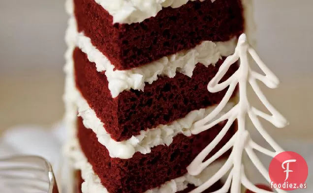 Pastel de Terciopelo Rojo con Glaseado de Queso Crema de Coco