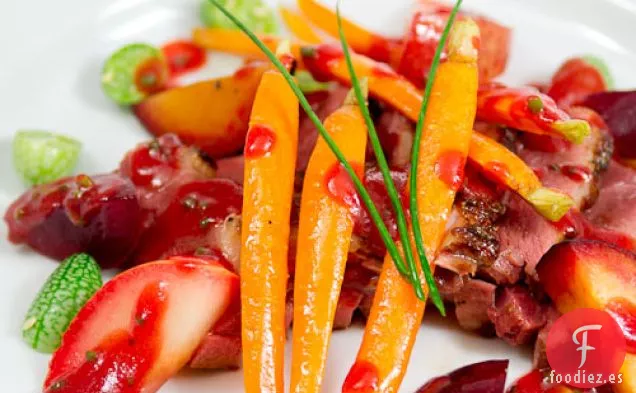 Pato Con Emulsión De Ciruela Y Flor De Saúco