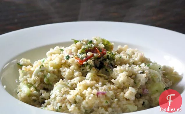 Ensalada de Trigo Caliente (o Tabulé Inverso)