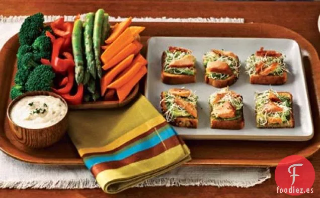 Crudités con Hummus de Frijoles Blancos