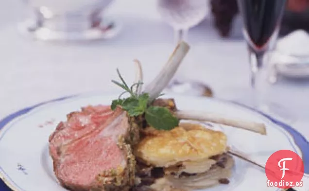 Costillero de Cordero con Costra de Mostaza y Hierbas