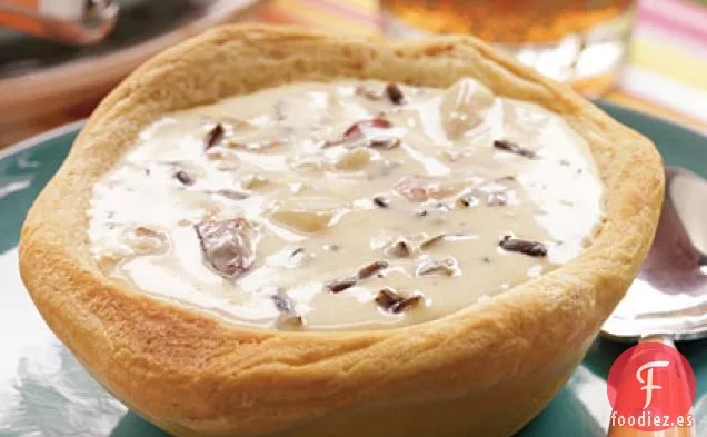 Sopa de Arroz Salvaje con Queso