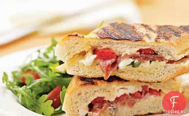 Panini Italiano Clásico con Jamón y Mozzarella Fresca