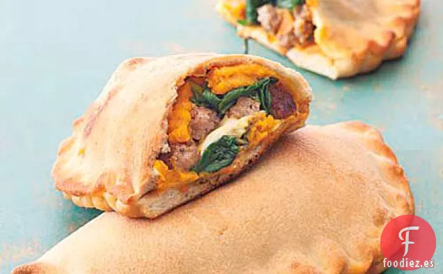 Calzone de Calabaza, Salchicha y Espinacas