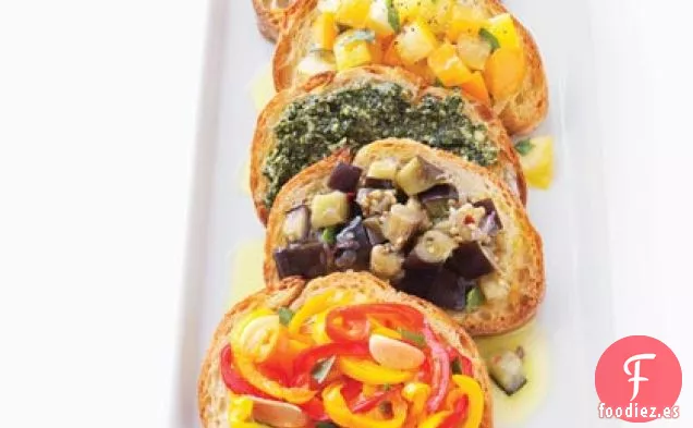 Bruschetta de Berenjena con Menta