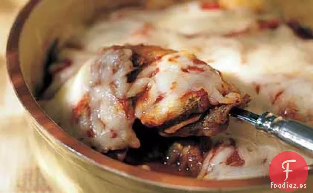 Berenjena al Horno con Salsa de Champiñones y Tomate